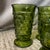 Mid-Century Modern 1960s Mid Century Modern Indiana Glass Whitehall Cubist Avacado Green - Set of 8 For Sale - Image 3 of 5