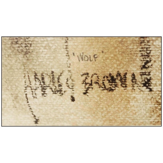 Realism 1980s Wolf, Harley Brown For Sale - Image 3 of 4