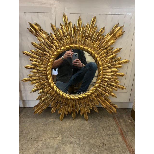 Gilt Starburst Mirror For Sale In Miami - Image 6 of 6