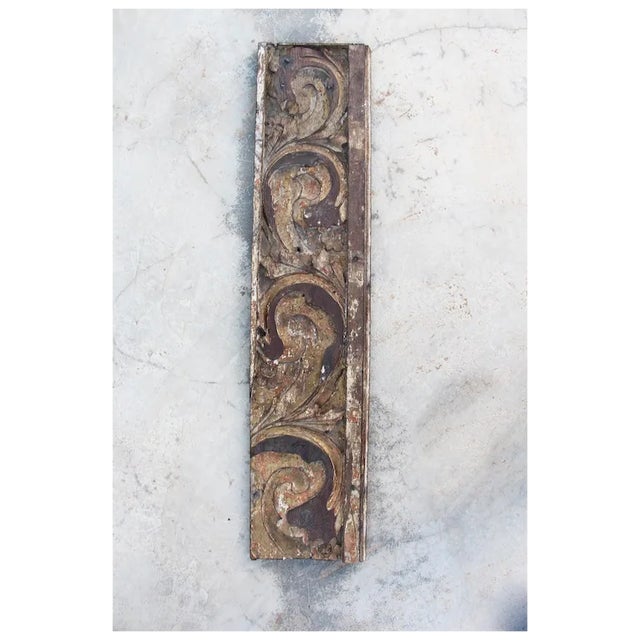 Baroque 18th Century Antique, Baroque Period, Architectural Large Polychrome Altar Panel For Sale - Image 3 of 9