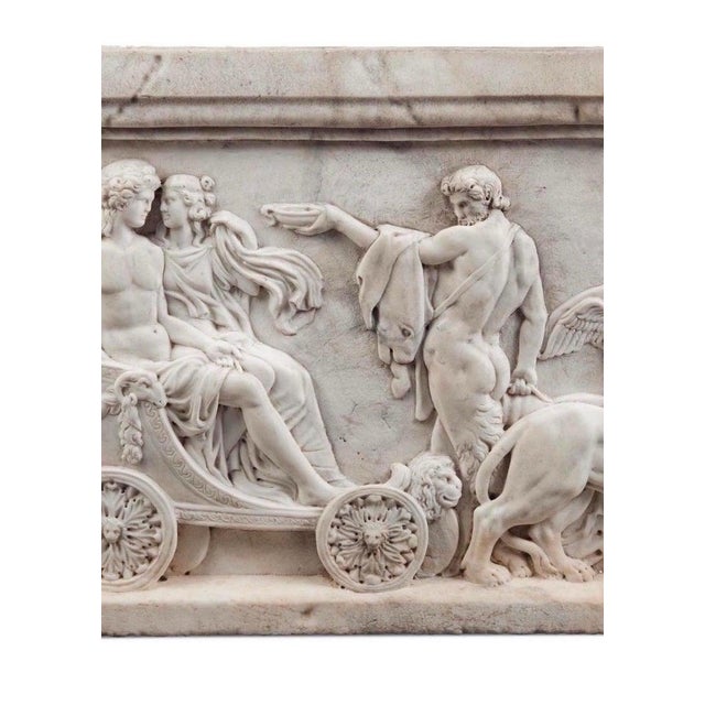 Marble Hand-Carved Relief of Triumph of Bacchus For Sale - Image 4 of 6