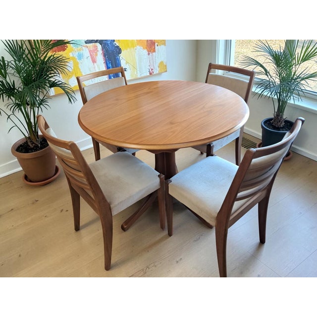Mid-Century Modern Mid-Century Teak Extending Dining Table and Chairs, 1970s, Set of 5 For Sale - Image 3 of 18