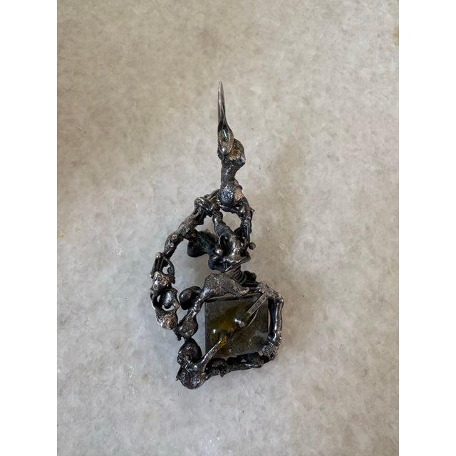 Brutalist Sterling Silver Brutalist Pendant For Sale - Image 3 of 5