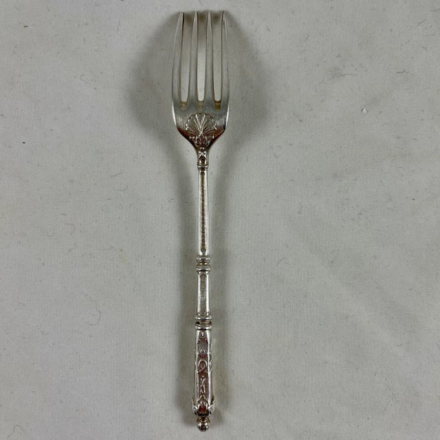 Second Empire French Napoleon III Silver Plate Dessert Forks, S/11 For Sale - Image 4 of 13