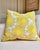 Textile Outdoors and Indoors Contemporary Bright Flower Yellow Square Pillows. By Arlene Angard, Set of 2 For Sale - Image 7 of 10