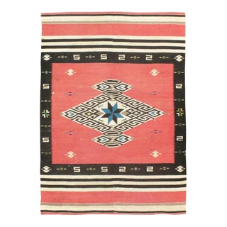 Galerie Shabab Collection Rustic Southwestern Style North American Navajo Tribal Accent Rug, Circa 1940 For Sale