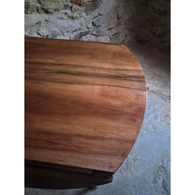 Antique French Walnut Drop-Leaf Dining Table, 1900s For Sale - Image 6 of 18