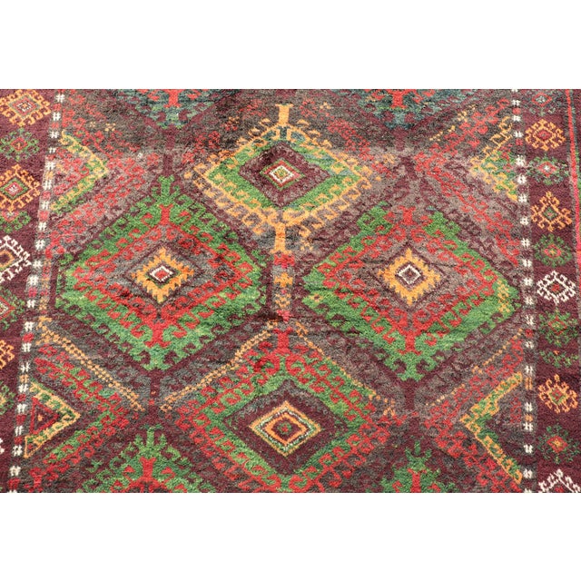 Early 20th Century Antique Baluch Tribal Rug With All-Over Geometric in Colorful Design and Motifs 4'6 X 9'10 For Sale - Image 5 of 12