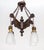 Early 20th Century Carved Wood Parrots Chandelier With Hanging Glass Shaded Lights For Sale - Image 11 of 13