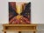 Colourful Golden Orange Impasto Abstract Landscape of Chrysler in New York City by leading British Landscape Artist,...