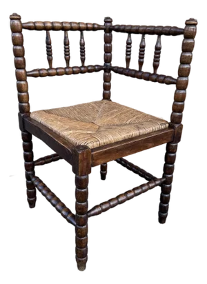 19th Century English Bobbin Corner Chair