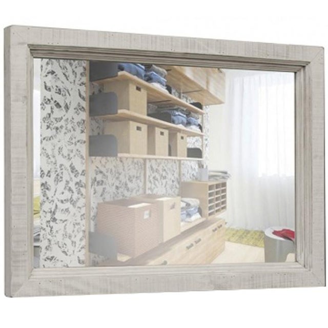Stonegate Collection: Two-toned hand distressed white with warm stone stained tops Solid Pine wood with a distressed white...