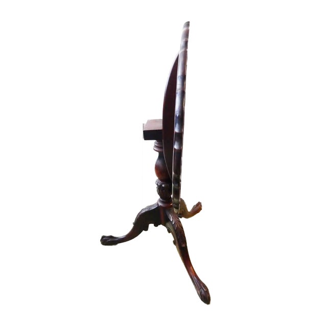 Wood Vintage Georgian Style Tilt Top Table For Sale - Image 7 of 8