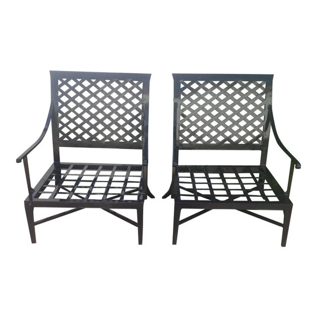 2010s Modern Patio Lounge Chairs - A Pair For Sale - Image 5 of 5