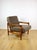 1970s Vintage Wooden Armchair in Chocolate Brown Boucle Lamb from Z. Baczyk For Sale - Image 5 of 12