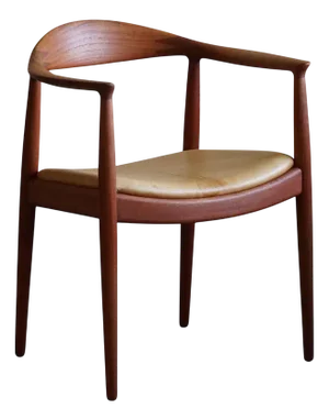 Model JH501 Armchair in Teak and Leather by Hans J. Wegner, 1950s