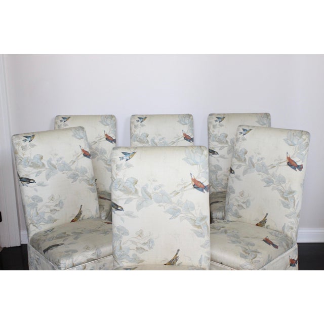Hollywood Regency French Floral Animal Print Parson Dining Chairs