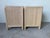 Vintage Coastal Rattan & Leather Top One-Drawer Nightstands – A Pair For Sale - Image 4 of 12