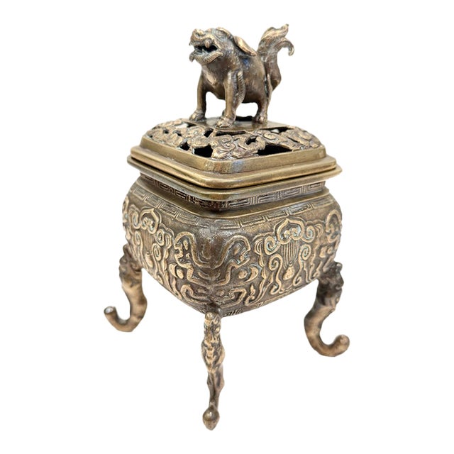 Vintage Bronze Incense Burner For Sale