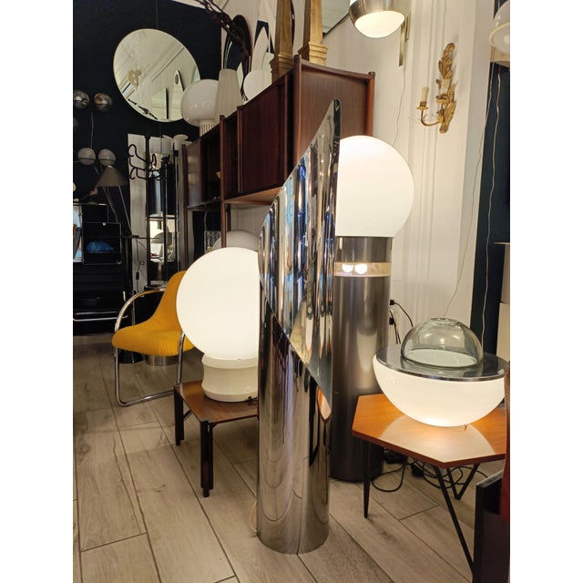 1970s Sculptural Spiral Sheet of Metal Floor Lamp, 1970s For Sale - Image 5 of 8