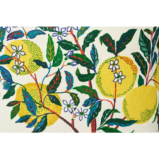 Schumacher Schumacher Double-Sided Pillow in Citrus Garden Primary Linen Print For Sale - Image 4 of 8