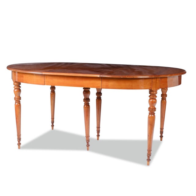 Brown Extendable Dining Table in Cherry Wood, 1850 For Sale - Image 8 of 12