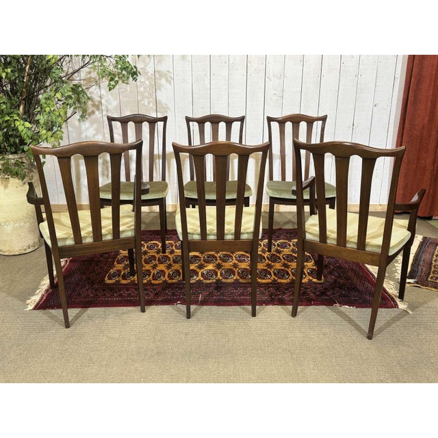 Chairs and English Armchairs in Mahogany by G-Plan, 1970s, Set of 6 For Sale - Image 10 of 11
