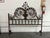 Bronze Queen Size Wrought Iron Botanical Scrollwork Headboard For Sale - Image 8 of 12