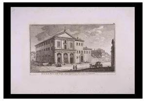 Giuseppe Vasi, Chiesa di S. Maria delle Grazie, Etching, Late 18th Century