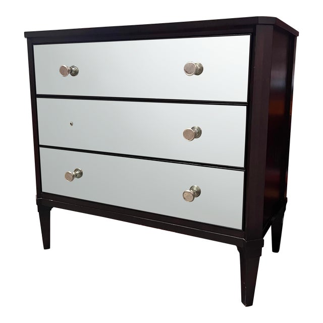 Ethan Allen Veronica Mirrored Chest Dresser 3 Drawers Storage Chairish