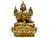 Gilded Seated Buddha on Stylized Lotus Base For Sale