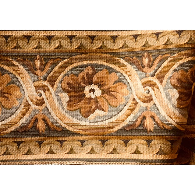 Scalamandré Woven Tapestry Border Remnant | Tobacco Amber Sage | 7"w × 104"l For Sale - Image 11 of 13