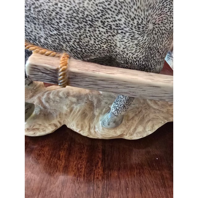 Mid Century Hollywood Glamour Sculpture Buddha Carriage For Sale - Image 10 of 16