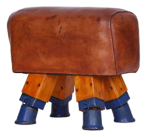 Vintage Leather Pommel Horse, 1930s