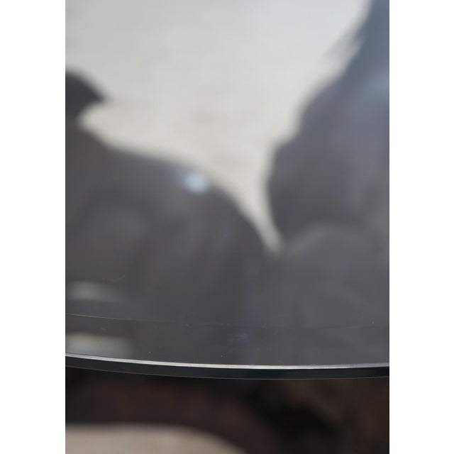 Bronze Elephant Base Glass Top Dining Room Table For Sale - Image 10 of 12