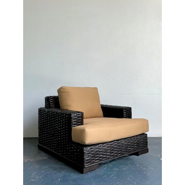 Vintage Ralph Lauren “Modern Organic” Woven Rattan Lounge Chair For Sale - Image 17 of 18