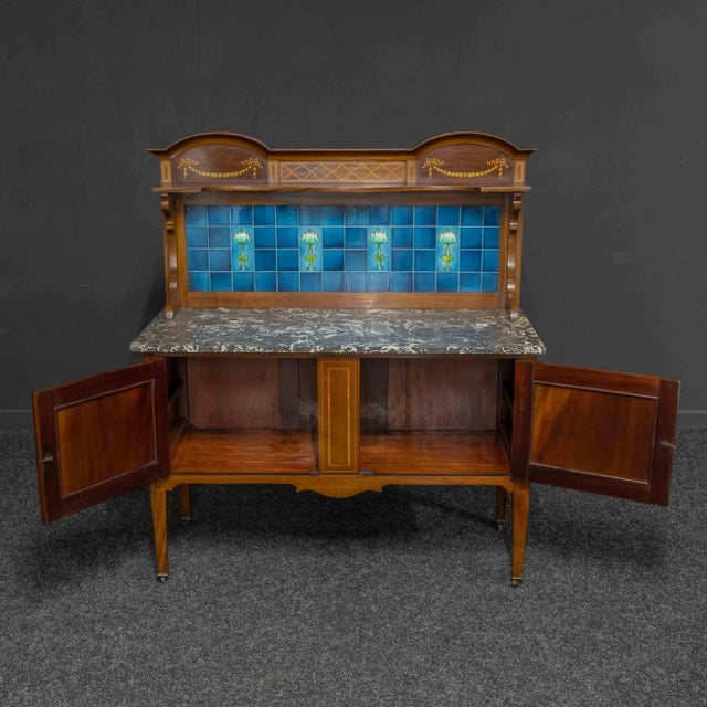 Edwardian Mahogany Washstand For Sale - Image 6 of 9