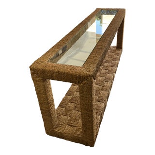 Ralph Lauren Woven Console Table For Sale