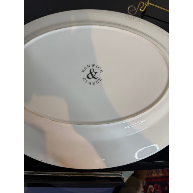 Vintage Fornasetti Style Pink Splash Luster Platter | Chairish
