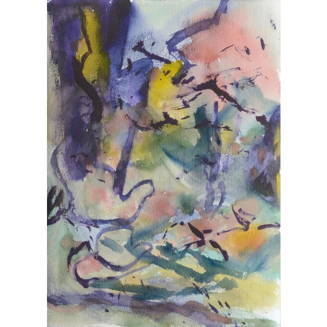 1980s Les Anderson Vertical Purple Abstract circa 1980 For Sale - Image 5 of 5