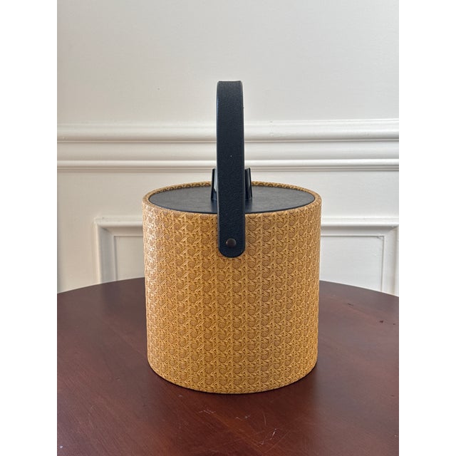 Mid 20th Century Mid-Century Cane Pattern Bucket For Sale - Image 5 of 10