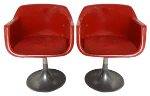 Set of Vintage Swivel Armchairs by Albert Jacob for Grosfillex, 1980s
