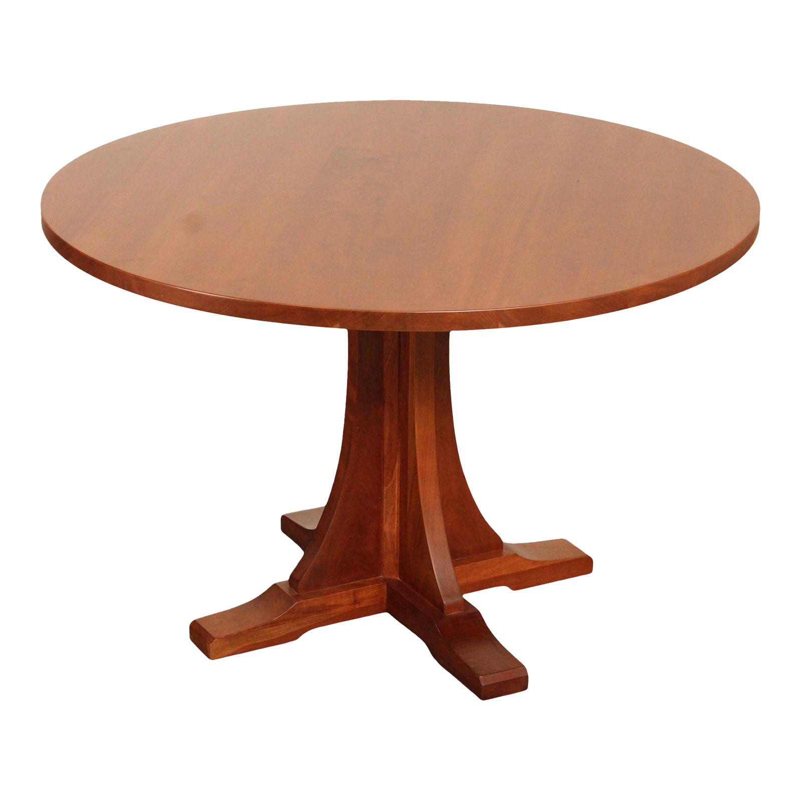 Stickley Mission Collection Round Cherry Pedestal Dining Table Chairish