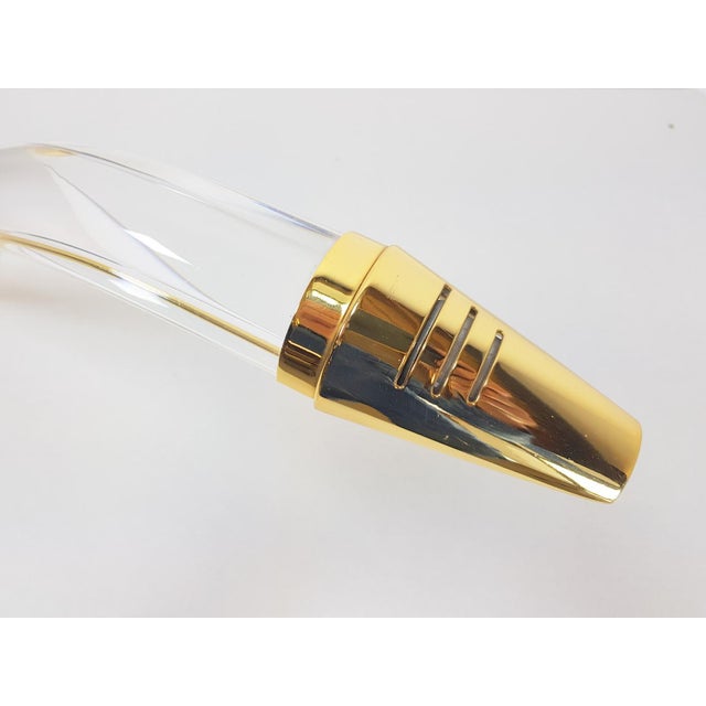 Vintage Cobra Desk Lamp in Brass and Acrylic from Grupo Mci, 1970 For Sale - Image 9 of 14
