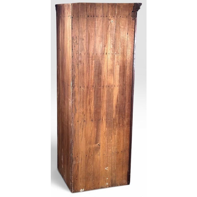 Antique Nineteenth Century American Country Pine Curved Bow Front Corner Cupboard Cabinet For Sale - Image 10 of 14