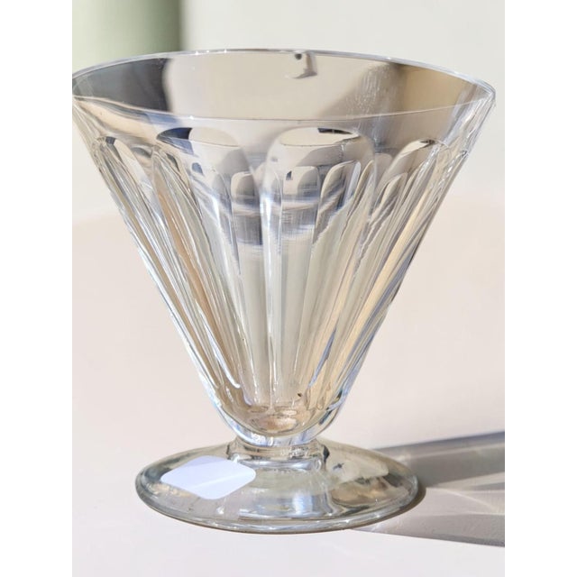 Vintage Crystal Wine Glasses with Rex Pattern from Baccarat, 1920s, Set of 9 For Sale - Image 8 of 10