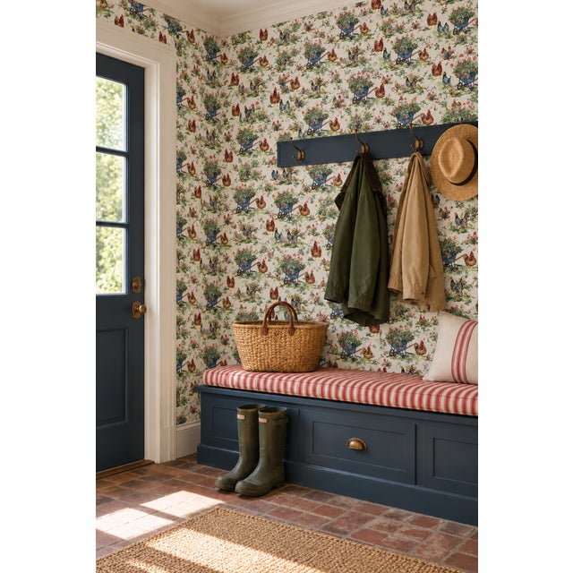 Cluckingham Toile was dreamed up right in my own backyard, inspired by the dozen or so hens that are usually wandering,...