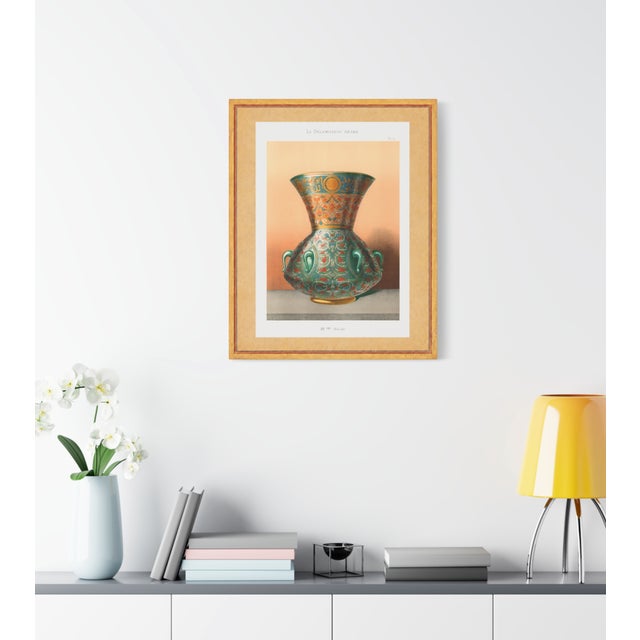 Atelier Aria Lumae Emile Prisse d'Avennes La Decoration Arabe 14th Century Mamluk Enameled Glass Vase Fine Art Gallery Board Print 16 X 20 For Sale - Image 10 of 14