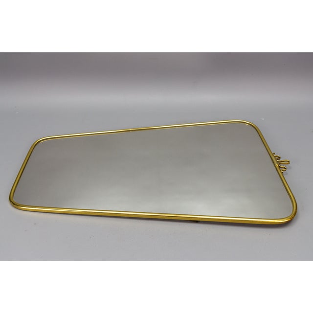 Mid-Century German Modern Brass Frame Wall Mirror from Lenzgold, 1964 For Sale - Image 11 of 18