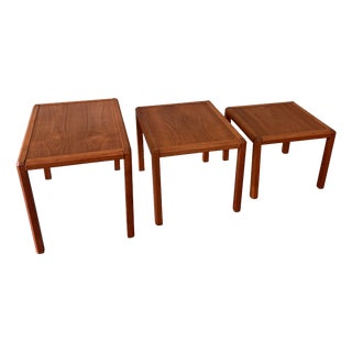 Vintage Danish Nesting Tables in Teak, 1960, Set of 3 For Sale